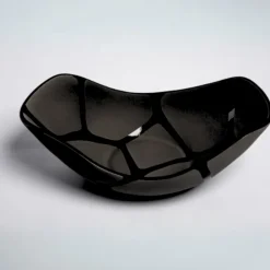 Scoop Matte and Glazed Black Bowl