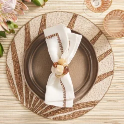 Sea Stone Napkin Ring Beige Set of 4