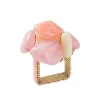 Sea Stone Napkin Ring Blush Set of 4