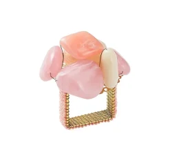 Sea Stone Napkin Ring Blush Set of 4