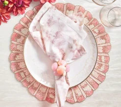 Sea Stone Napkin Ring Blush Set of 4