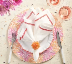 Sea Stone Napkin Ring Blush Set of 4