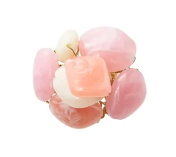 Sea Stone Napkin Ring Blush Set of 4