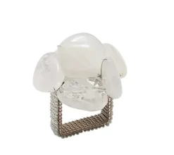 Sea Stone Napkin Ring White Set of 4