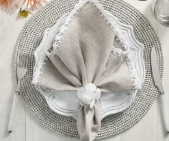 Sea Stone Napkin Ring White Set of 4