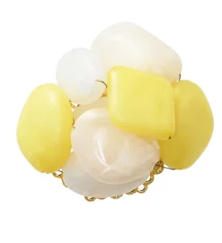 Sea Stone Napkin Ring Yellow Set of 4