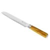 Serrated Blade Bread Knife - Oak Wood Handle