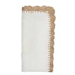 Shell Edge Napkin White & Natural Set of 4