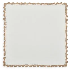 Shell Edge Napkin White & Natural Set of 4