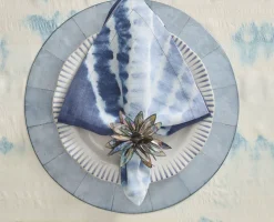 Shell Flower Napkin Ring Set of 4