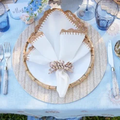 Shell Fringe Napkin Ring Set of 4