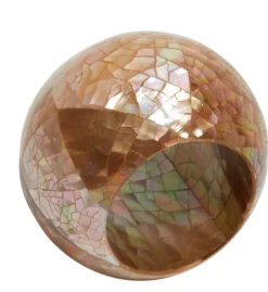 Shell Pearl Rose Napkin Ring Set of 4