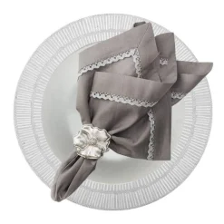 Shine Round White Placemat