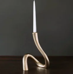 Sierra Gold Serpente Candlestick 11"