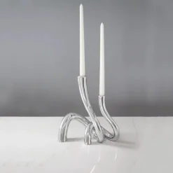 Sierra Serpente Silver Candlestick 8"