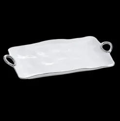 Silver Handle Serving Tray Large