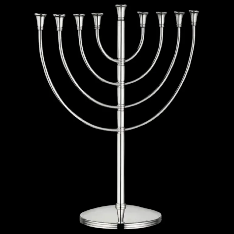 Silver-Plated Hanukkah Menorah