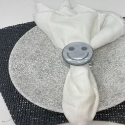Smiley Acrylic Napkin Ring Set of 4