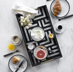 Soie Tressée Black Dinnerware