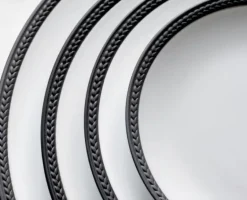 Soie Tressée Black Dinnerware