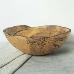 Spalted Maple Oval Wood Bowl 18"