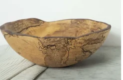 Spalted Maple Oval Wood Bowl 18"