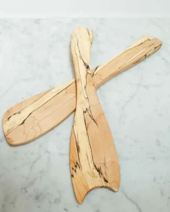 Spalted Maple Rustic Salad Tossers