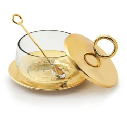 Sphere Horseradish Jar Gold Set