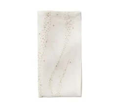 Star Spray Napkin White & Gold & Silver Set of 4