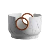 Statuario Vase White & Terracotta