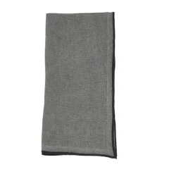 Stitch Border Stone Wash Napkin Slate Set of 4