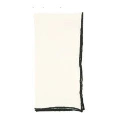 Stitch Border Stone Wash Black Napkin Set of 4