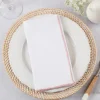 Stitch Border Stone Washed Napkin Set of 4 - Pink