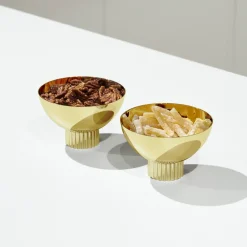 Striations Gold Nut Bowl