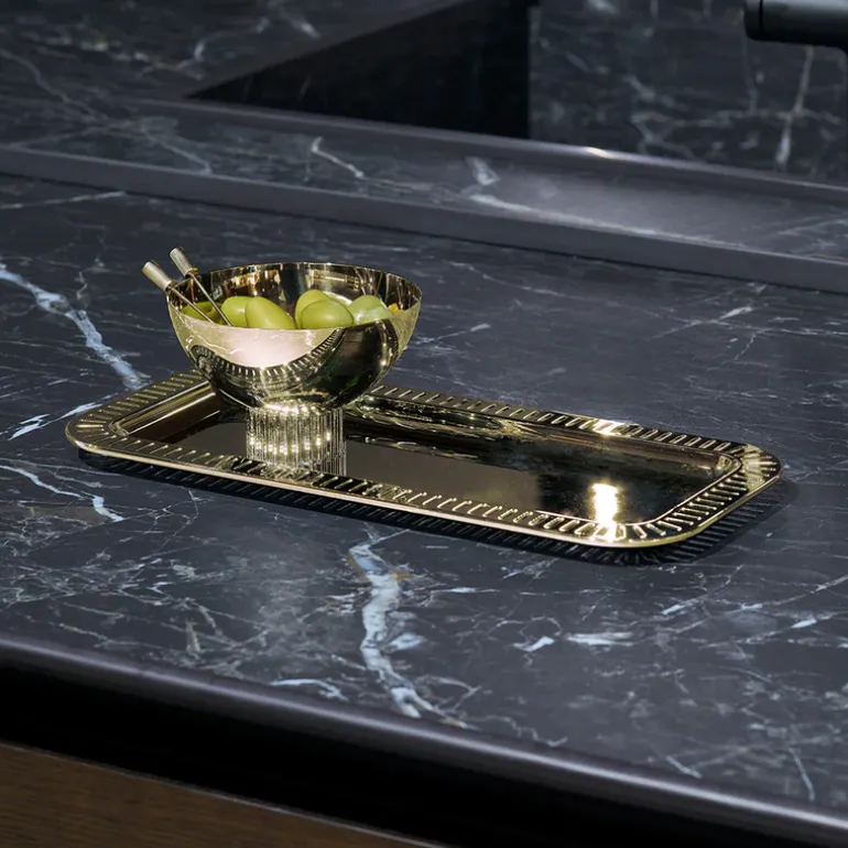 Striations Gold Nut Bowl