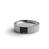 Striations Silver Coasters s/4 in Holder