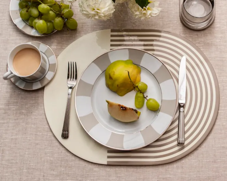 Stripes & Solids Lacquer Placemat Set 4