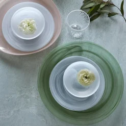 Swirl Alabaste Dinnerware Green Set of 4