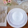 Swirl Alabaster Dinnerware White Set of 4