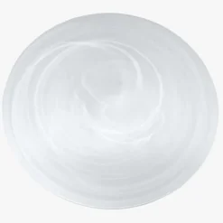Swirl Alabaster Dinnerware White Set of 4
