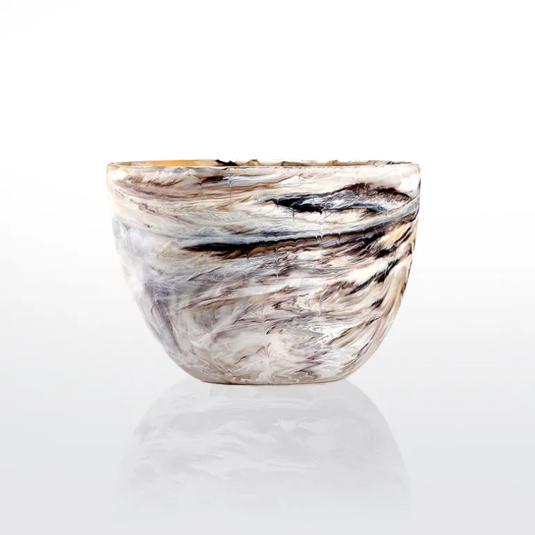 Swirl Colored Resin Deep Bowl