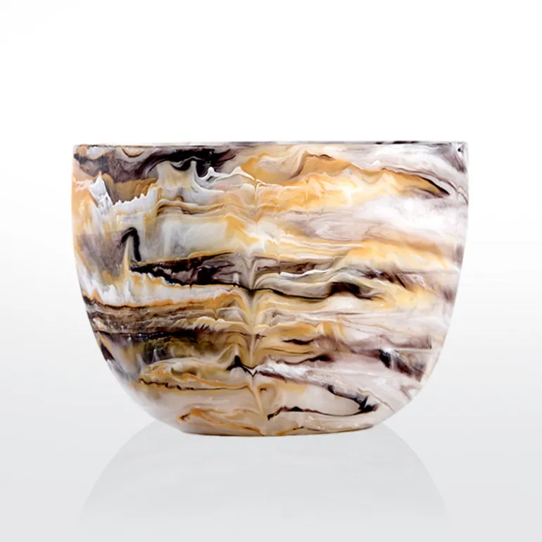 Swirl Colored Resin Deep Bowl