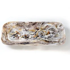 Swirl Colored Resin Rectangle Platter