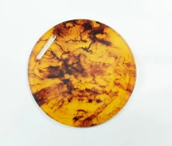 Swirl Colored Resin Round Chopping Board Tortoise