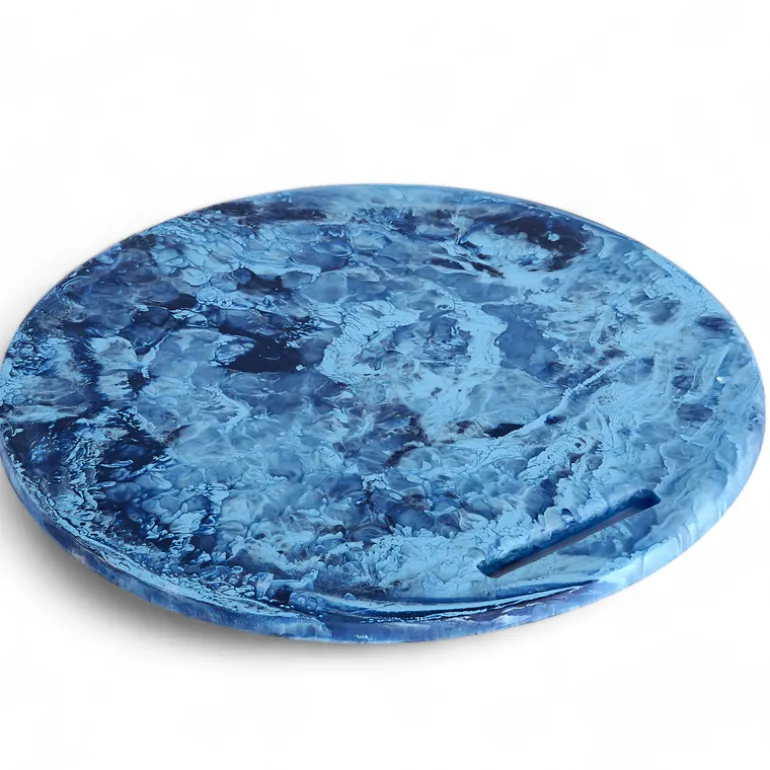 Swirl Colored Resin Round Chopping Board
