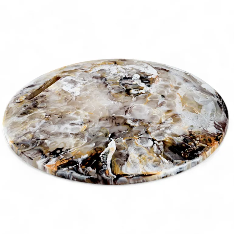 Swirl Colored Resin Round Chopping Board