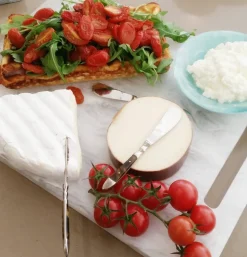 Swirl Resin Rectangle Chopping Board White - Large