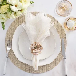 Tahiti Napkin Rings Natural Set of 4