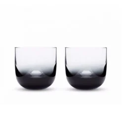 Tank Whiskey Glass Black Set of 2