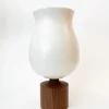 Teddy Vase White & Walnut